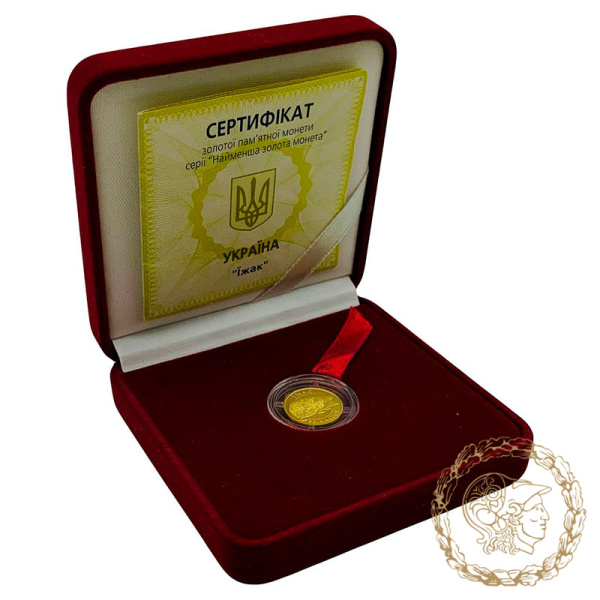 Золота монета 2 гривні 2006 рік, Україна. Їжак
