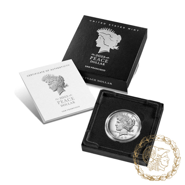 Срібна монета 1 долар 2023 рік, США. Peace Silver Dollar 2023