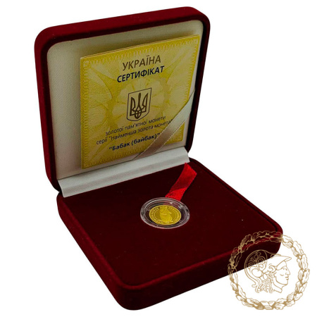 Золота монета 2 гривні 2007 рік, Україна. Байбак